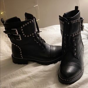 Shushop Black Studded Boots
